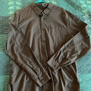 RVCA Mens Button Down XL Slim Fit